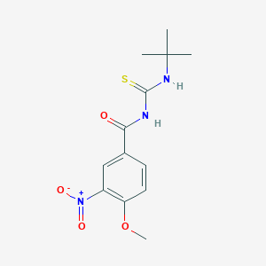 molecular formula C13H17N3O4S B5786068 N-(tert-butylcarbamothioyl)-4-methoxy-3-nitrobenzamide 