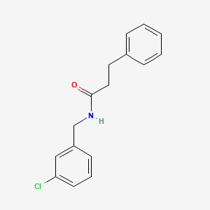 molecular formula C16H16ClNO B5786117 N-[(3-chlorophenyl)methyl]-3-phenylpropanamide 