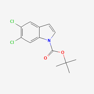 molecular formula C13H13Cl2NO2 B578612 1-Boc-5,6-Dichloro-1H-indole CAS No. 1209183-93-6