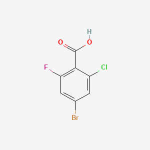 molecular formula C7H3BrClFO2 B578613 4-Bromo-2-chloro-6-fluorobenzoic acid CAS No. 1321613-01-7