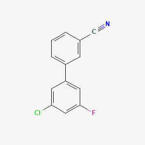 molecular formula C13H7ClFN B578614 3-(3-氯-5-氟苯基)苯甲腈 CAS No. 1345732-63-9