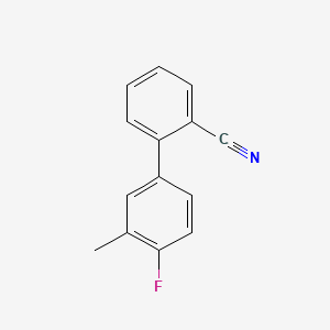 molecular formula C14H10FN B578617 2-(4-氟-3-甲基苯基)苯甲腈 CAS No. 1352318-20-7