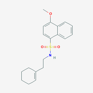 molecular formula C19H23NO3S B5786182 N-[2-(cyclohexen-1-yl)ethyl]-4-methoxynaphthalene-1-sulfonamide 