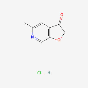 molecular formula C8H8ClNO2 B578619 5-Methylfuro[2,3-c]pyridin-3(2H)-one hydrochloride CAS No. 1211585-80-6