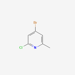 molecular formula C6H5BrClN B578623 4-Bromo-2-chloro-6-methylpyridine CAS No. 1206250-53-4