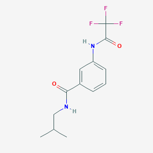 molecular formula C13H15F3N2O2 B5786247 N-(2-METHYLPROPYL)-3-(2,2,2-TRIFLUOROACETAMIDO)BENZAMIDE 