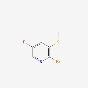 2-Bromo-5-fluoro-3-(methylthio)pyridine