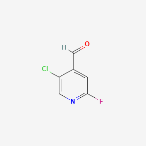 molecular formula C6H3ClFNO B578628 5-Chloro-2-fluoroisonicotinaldehyde CAS No. 1227603-95-3