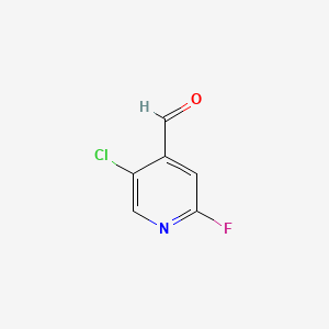 molecular formula C6H3ClFNO B578628 2-fluoro-4-forMyl-5-chloropyridine CAS No. 1227603-95-3