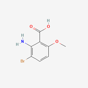molecular formula C8H8BrNO3 B578629 2-Amino-3-bromo-6-methoxybenzoic acid CAS No. 1240480-64-1