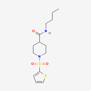 molecular formula C14H22N2O3S2 B5786304 N-BUTYL-1-(THIOPHENE-2-SULFONYL)PIPERIDINE-4-CARBOXAMIDE 