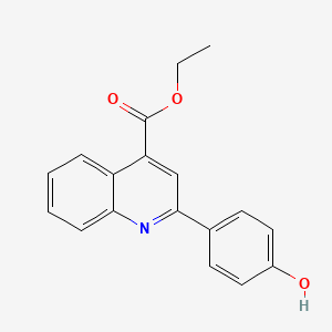 molecular formula C18H15NO3 B5786323 Ethyl 2-(4-hydroxyphenyl)quinoline-4-carboxylate 