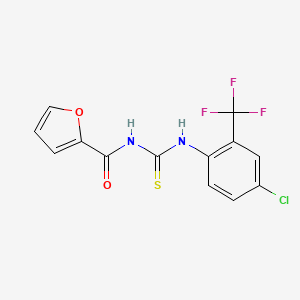 molecular formula C13H8ClF3N2O2S B5786354 N-{[4-chloro-2-(trifluoromethyl)phenyl]carbamothioyl}furan-2-carboxamide 
