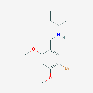 molecular formula C14H22BrNO2 B5786368 N-[(5-bromo-2,4-dimethoxyphenyl)methyl]pentan-3-amine 