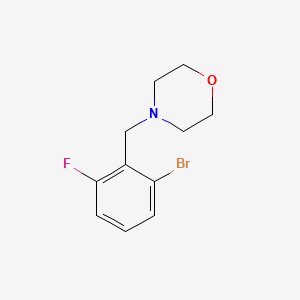 molecular formula C11H13BrFNO B578639 1-Bromo-3-fluoro-2-(morpholinomethyl)benzene CAS No. 1345472-12-9