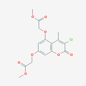 molecular formula C16H15ClO8 B5786476 methyl 2-{[3-chloro-7-(2-methoxy-2-oxoethoxy)-4-methyl-2-oxo-2H-chromen-5-yl]oxy}acetate 