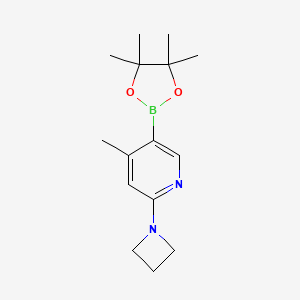 2-(Azetidin-1-yl)-4-methyl-5-(4,4,5,5-tetramethyl-1,3,2-dioxaborolan-2-yl)pyridine
