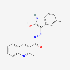 molecular formula C20H16N4O2 B5786520 N-[(2-hydroxy-5-methyl-1H-indol-3-yl)imino]-2-methylquinoline-3-carboxamide 