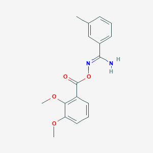 molecular formula C17H18N2O4 B5786557 N'-[(2,3-dimethoxybenzoyl)oxy]-3-methylbenzenecarboximidamide 