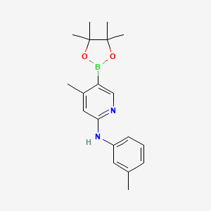 4-Methyl-5-(4,4,5,5-tetramethyl-1,3,2-dioxaborolan-2-yl)-n-m-tolylpyridin-2-amine