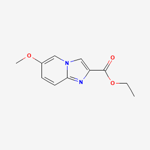 molecular formula C11H12N2O3 B578666 Ethyl 6-methoxyimidazo[1,2-a]pyridine-2-carboxylate CAS No. 1220397-18-1