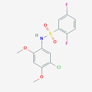 molecular formula C14H12ClF2NO4S B5786693 N-(5-chloro-2,4-dimethoxyphenyl)-2,5-difluorobenzenesulfonamide 