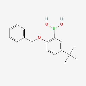 molecular formula C17H21BO3 B578671 (2-(Benzyloxy)-5-(tert-butyl)phenyl)boronic acid CAS No. 1220625-04-6
