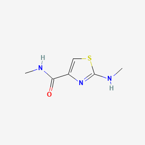 molecular formula C6H9N3OS B578672 N-Methyl-2-(methylamino)-1,3-thiazole-4-carboxamide CAS No. 1365272-30-5