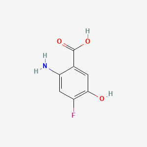 molecular formula C7H6FNO3 B578674 2-Amino-4-fluoro-5-hydroxybenzoic acid CAS No. 1250931-52-2