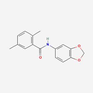 molecular formula C16H15NO3 B5786745 N-(1,3-benzodioxol-5-yl)-2,5-dimethylbenzamide 