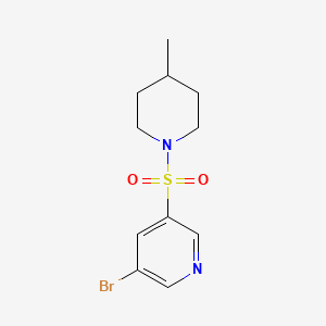 molecular formula C11H15BrN2O2S B578676 3-Bromo-5-(4-methylpiperidin-1-ylsulfonyl)pyridine CAS No. 1291384-32-1