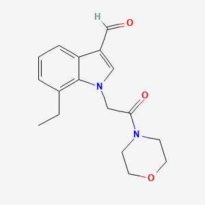 molecular formula C17H20N2O3 B5786764 Morpholine,4-[(7-ethyl-3-formyl-1H-indol-1-yl)acetyl]-(9ci) 