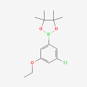 molecular formula C14H20BClO3 B578680 2-(3-氯-5-乙氧基苯基)-4,4,5,5-四甲基-1,3,2-二氧杂硼环 CAS No. 1218789-40-2