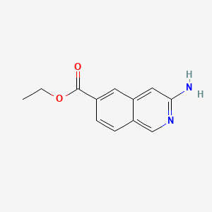 molecular formula C12H12N2O2 B578681 Ethyl 3-aminoisoquinoline-6-carboxylate CAS No. 1211582-65-8