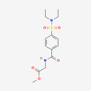 molecular formula C14H20N2O5S B5786840 Methyl 2-{[4-(diethylsulfamoyl)phenyl]formamido}acetate 