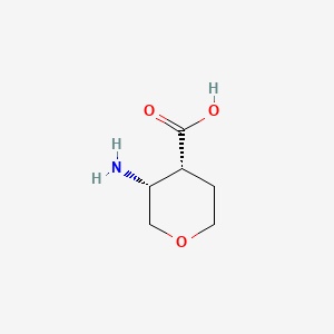 molecular formula C6H11NO3 B578687 cis-3-Amino-tetrahydropyran-4-carboxylic acid CAS No. 1233010-36-0