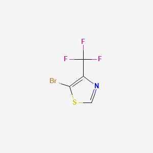 molecular formula C4HBrF3NS B578691 Thiazole, 5-bromo-4-(trifluoromethyl)- CAS No. 1211525-16-4
