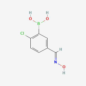 molecular formula C7H7BClNO3 B578692 2-Chloro-5-(hydroxyiminomethyl)phenylboronic acid CAS No. 1272412-67-5