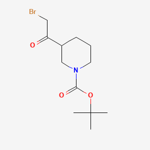 molecular formula C12H20BrNO3 B578694 tert-Butyl 3-(2-bromoacetyl)piperidine-1-carboxylate CAS No. 1219813-78-1