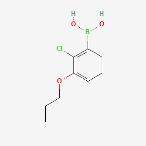 molecular formula C9H12BClO3 B578695 2-Chloro-3-propoxyphenylboronic acid CAS No. 1256345-51-3