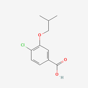 molecular formula C11H13ClO3 B578708 4-Chloro-3-isobutoxybenzoic acid CAS No. 1280786-73-3