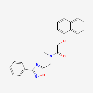 molecular formula C22H19N3O3 B5787084 N-methyl-2-naphthalen-1-yloxy-N-[(3-phenyl-1,2,4-oxadiazol-5-yl)methyl]acetamide 