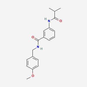 molecular formula C19H22N2O3 B5787086 N-[(4-METHOXYPHENYL)METHYL]-3-(2-METHYLPROPANAMIDO)BENZAMIDE 