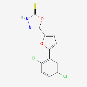molecular formula C12H6Cl2N2O2S B5787129 5-[5-(2,5-Dichlorophenyl)furan-2-yl]-1,3,4-oxadiazole-2-thiol 