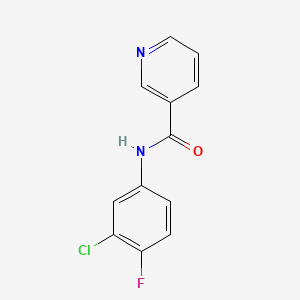molecular formula C12H8ClFN2O B5787203 N-(3-chloro-4-fluorophenyl)pyridine-3-carboxamide 