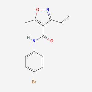 molecular formula C13H13BrN2O2 B5787215 N-(4-bromophenyl)-3-ethyl-5-methyl-1,2-oxazole-4-carboxamide 