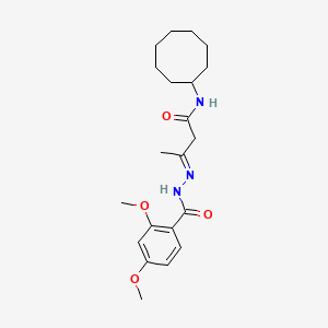molecular formula C21H31N3O4 B5787231 (3E)-N-cyclooctyl-3-{2-[(2,4-dimethoxyphenyl)carbonyl]hydrazinylidene}butanamide 