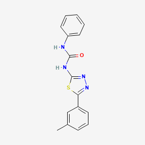 molecular formula C16H14N4OS B5787263 N-[5-(3-methylphenyl)-1,3,4-thiadiazol-2-yl]-N'-phenylurea 