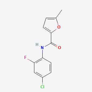 molecular formula C12H9ClFNO2 B5787286 N-(4-chloro-2-fluorophenyl)-5-methylfuran-2-carboxamide 
