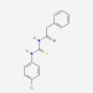 molecular formula C15H13ClN2OS B5787303 N-[(4-chlorophenyl)carbamothioyl]-2-phenylacetamide 